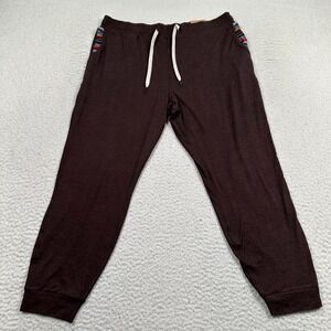 NWT‎ Wowie Kozie Jogger Sweatpants Womens Large Drawstring Stretch Lounge Brown